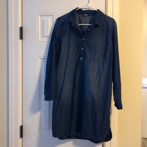 Denim dress, long sleeved